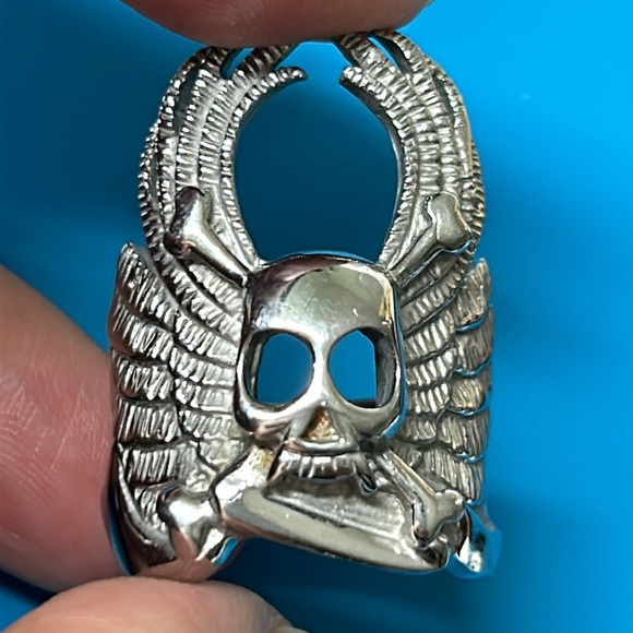 🖤Skull 💀 & Wing 🪽 Stainless Steel ring - Picture 7 of 17